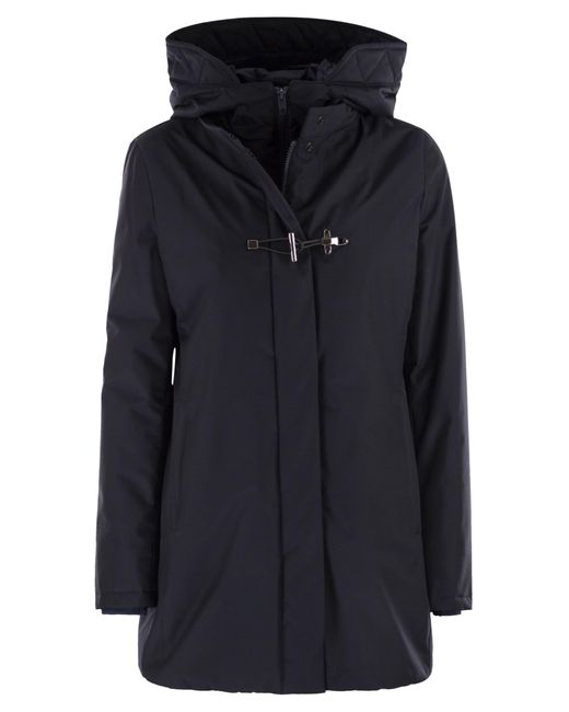 Fay Blue Technical Gabardine Toggle Coat