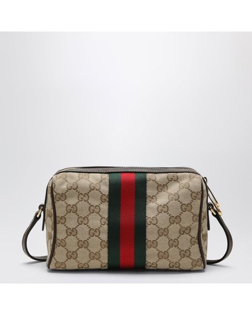 Gucci Natural Small Horsebit Web Camera Bag
