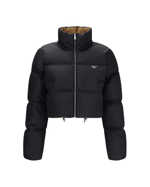 Prada Black Short Re-Nylon Down Jacket