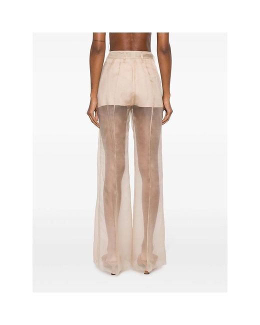 Prada White Neutrals Trousers