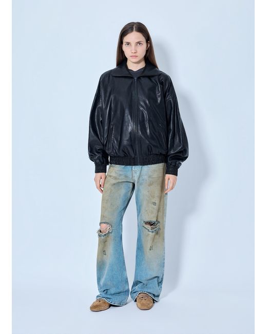 Acne Blue Leather Jacket