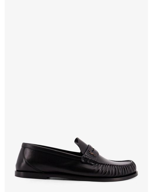 Saint Laurent White Laurent 05 Leather Loafers for men