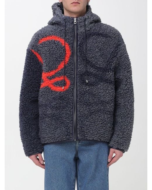 Loewe Blue Fleece Jacket With Anagram for men