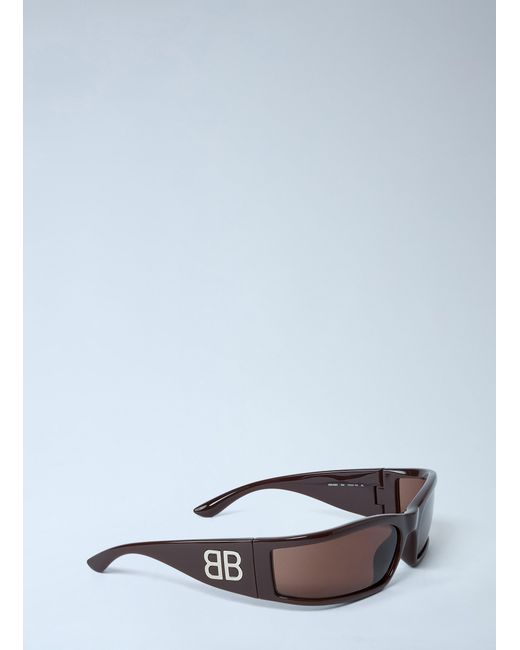 Balenciaga White Sunset Rectangle Sunglasses