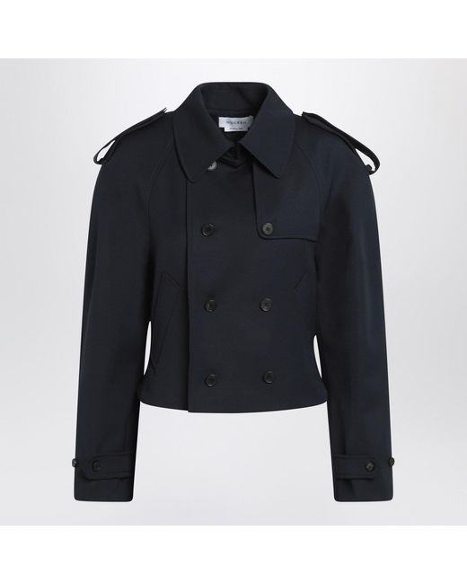 McQueen Blue Short Double-Breasted Jacket