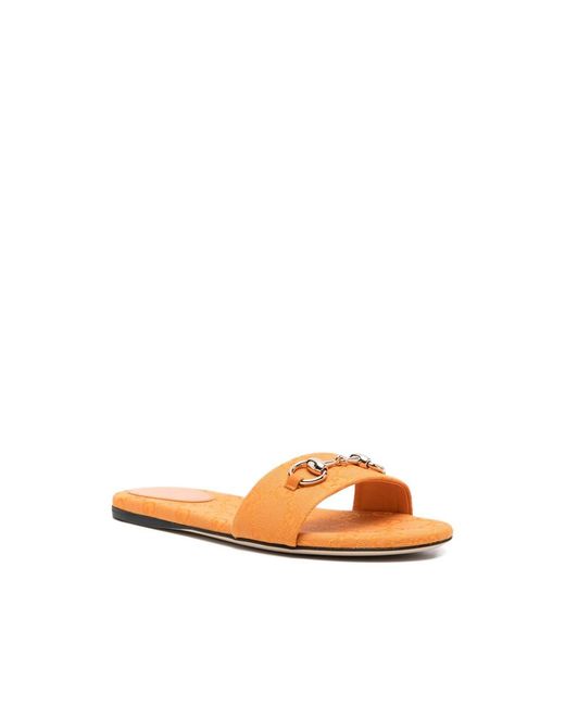 Gucci Orange Flip-Flops & Slides