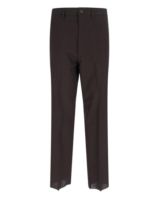 PRADA gray wool full length slacks Prada LUXURIOUS GREY WOOL