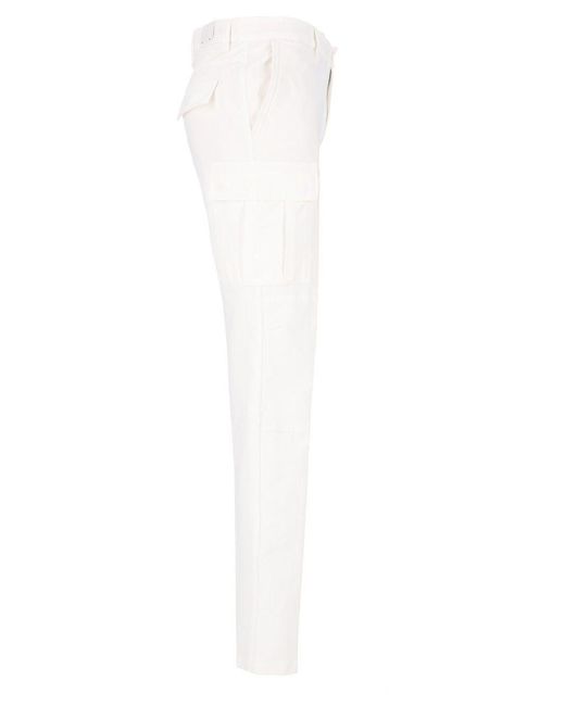 Eleventy White Cargo Pants for men
