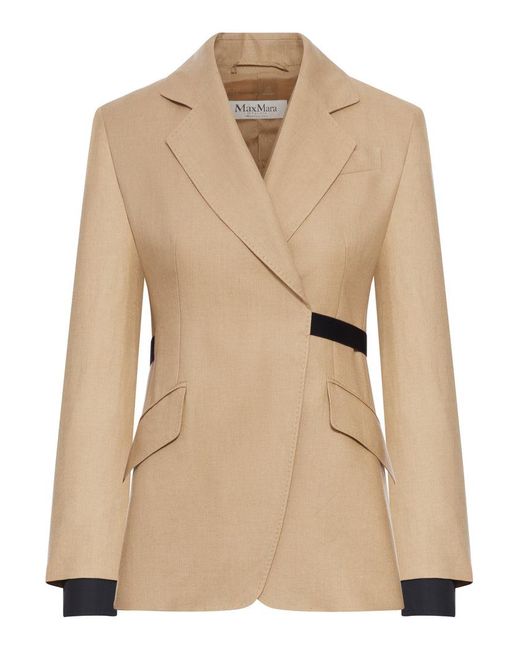 Max Mara Natural Double-Breasted Blazer