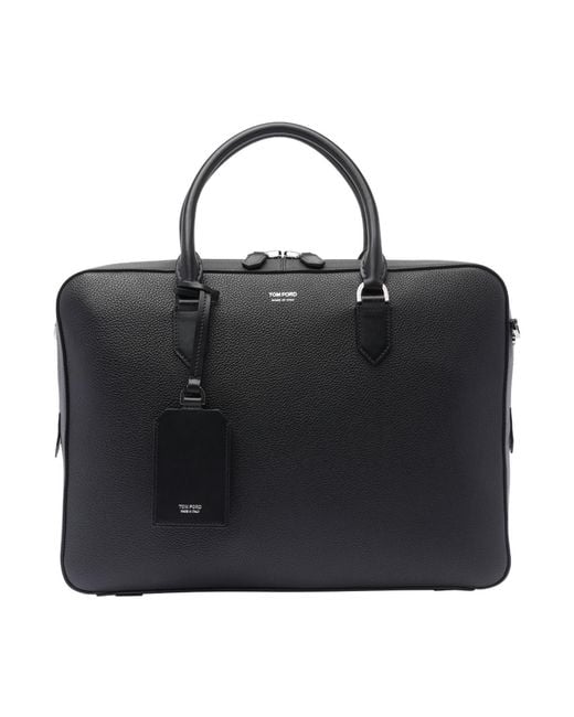 Tom Ford Black Logo Duffle Bag for men