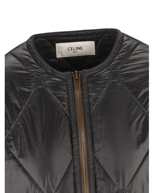 Céline Black Quilted Nylon Jacket