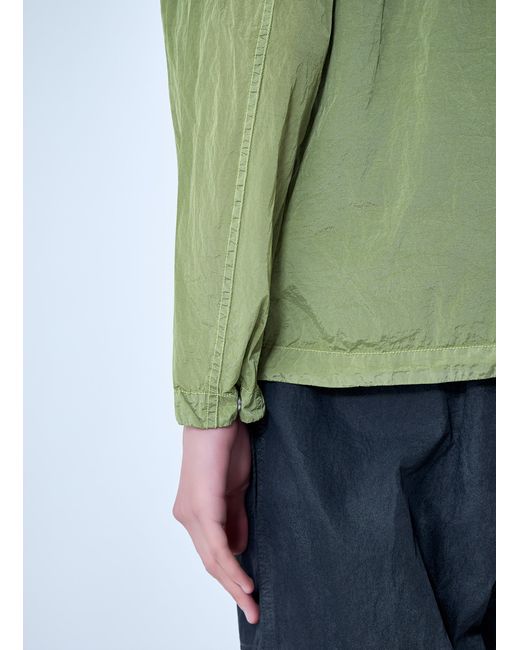 Stone Island Green Zip-Front Technical Jacket for men
