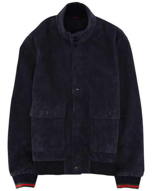 Gucci Blue Suede Jacket