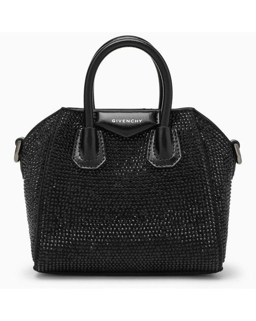 Givenchy Antigona Micro Bag With Rhinestones in Black Lyst