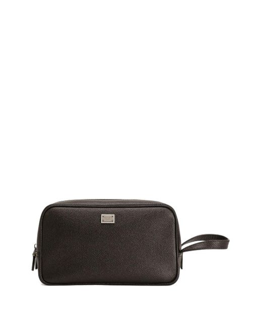 Dolce & Gabbana Multicolor Sicily Leather Toiletry Bag for men