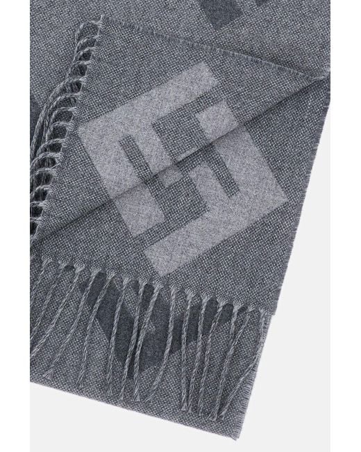 Fendi Gray Scarf for men