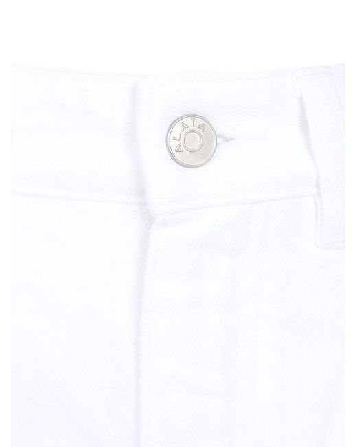Alaïa White Alaïa Rounded Trousers