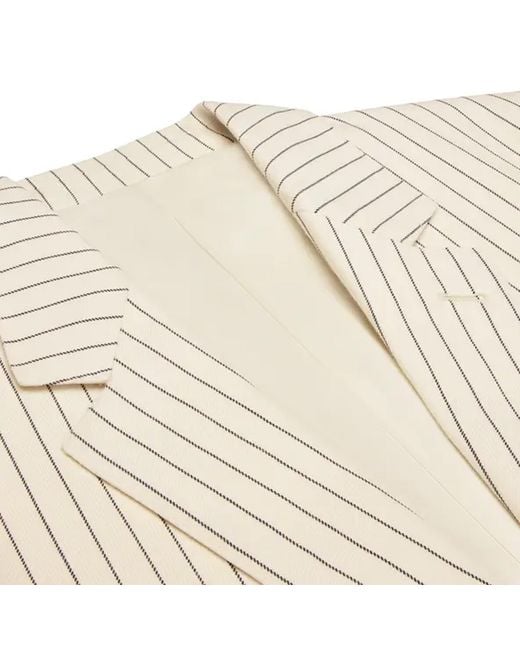 Céline Natural Wool Striped Blazer for men