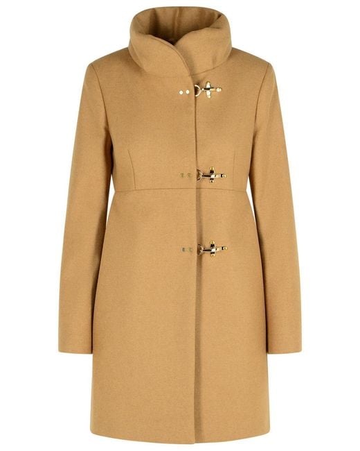 Fay Natural Wool Blend Coat