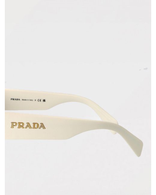 Prada White Acetate Sunglasses