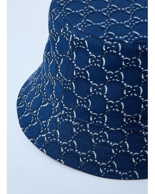 Gucci Blue Gg Bucket Hat for men