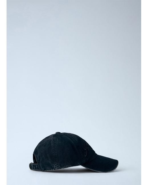 Acne Blue Embroidered Logo Cap for men