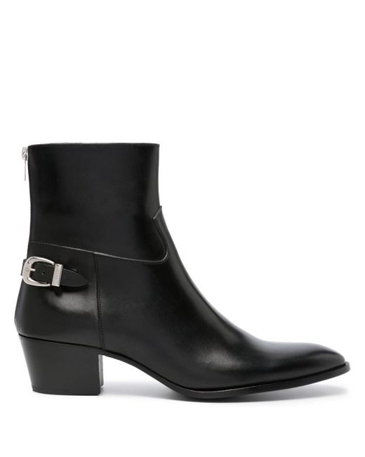 Celine Leather Boots in Black for Men | Lyst