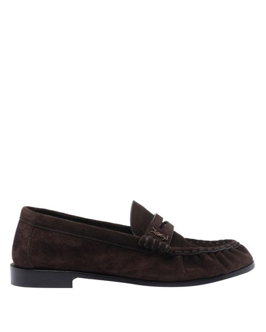 Saint Laurent Black Suede Soft Le Loafer Loafers for men
