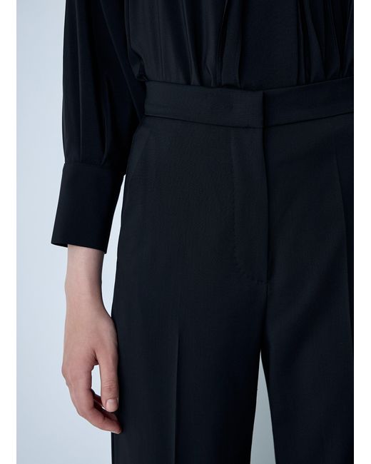 Max Mara Black Tailored Wool Pants