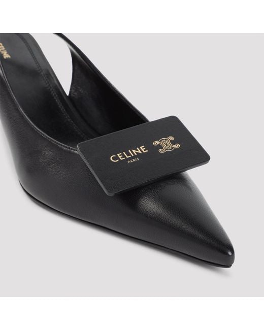 Céline Black Slingback