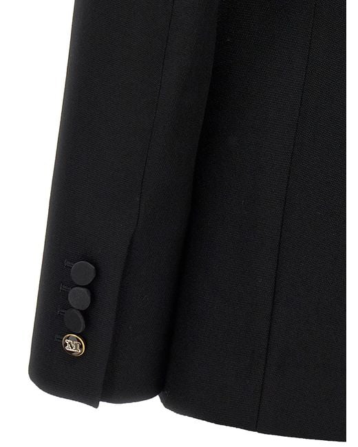 Max Mara Black "Grain De Poudre Smoking