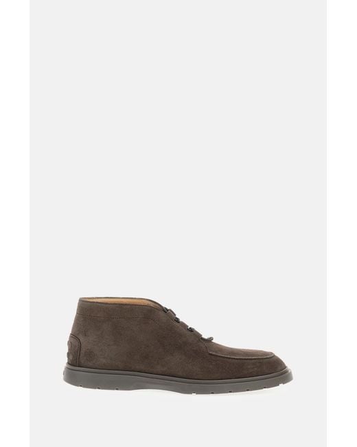 Tod's Brown Suede Chukka Boots for men
