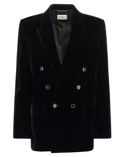 Saint Laurent Black 'Cassandre' Blazer