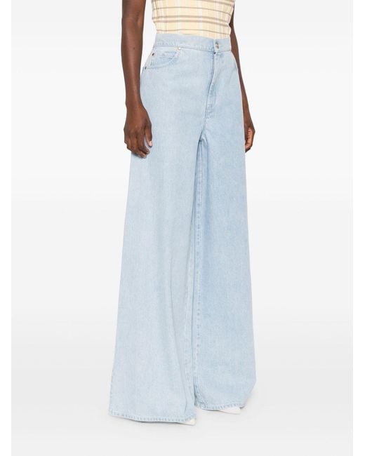 Max Mara Blue Wide-Leg Denim Jeans