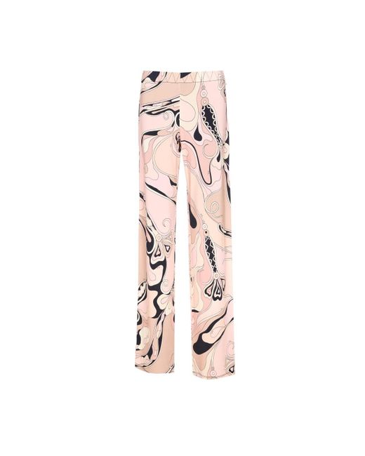 Emilio Pucci Pink Emilio Orchidee Print Jogger Pants