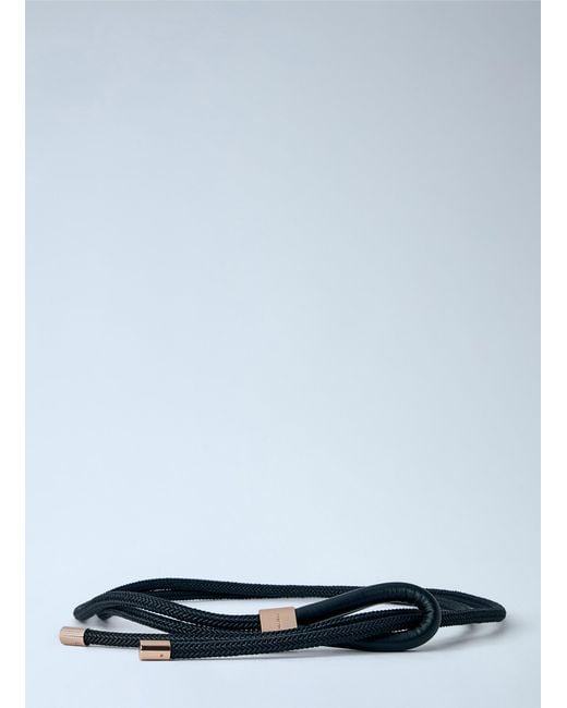 Max Mara Blue Braided Leather Belt