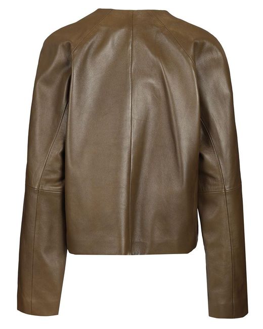 Max Mara Green Crew Neck Jacket