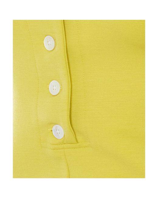 Auralee Yellow Wool Stretch Top