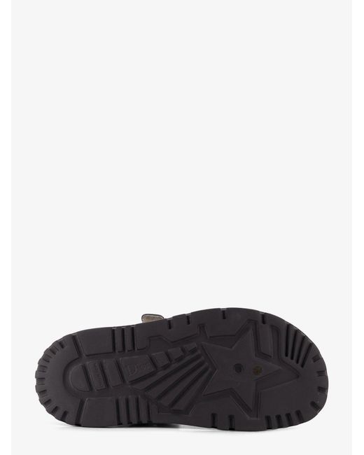 Dior White Dior Canvas Dioract Flat Sandals