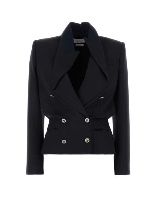 McQueen Blue Wool Blazer