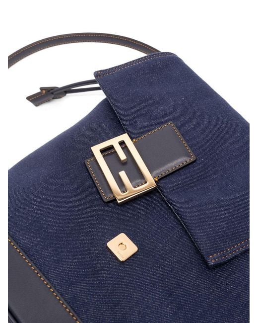 Fendi Blue Small Denim Backpack