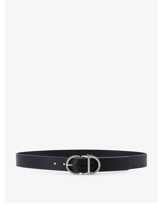 Dior White Dior Leather Belt for men