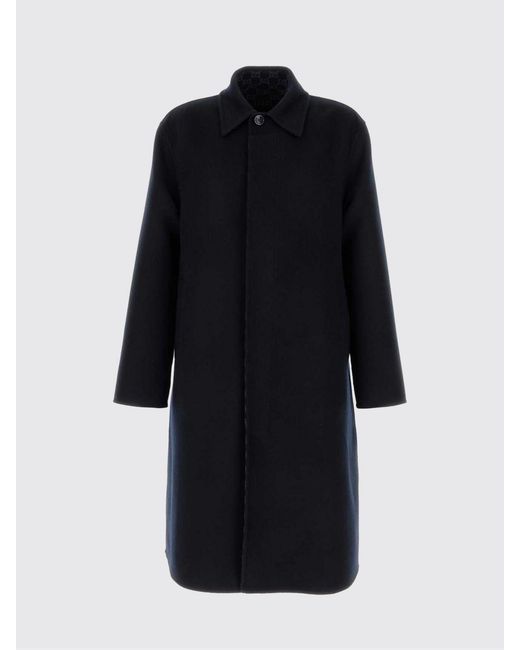 Gucci Blue Wool Coat for men