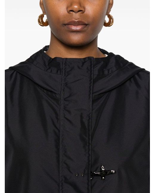 Fay Black Short Parka Coat
