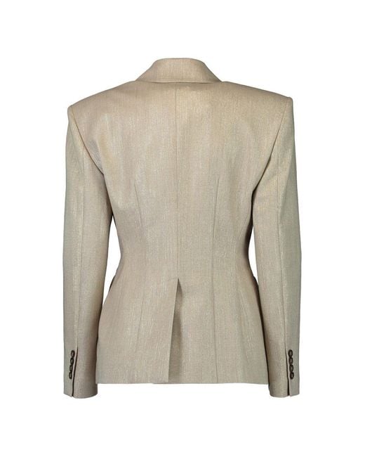 Brunello Cucinelli Natural Wool Blend Double-Breasted Jacket