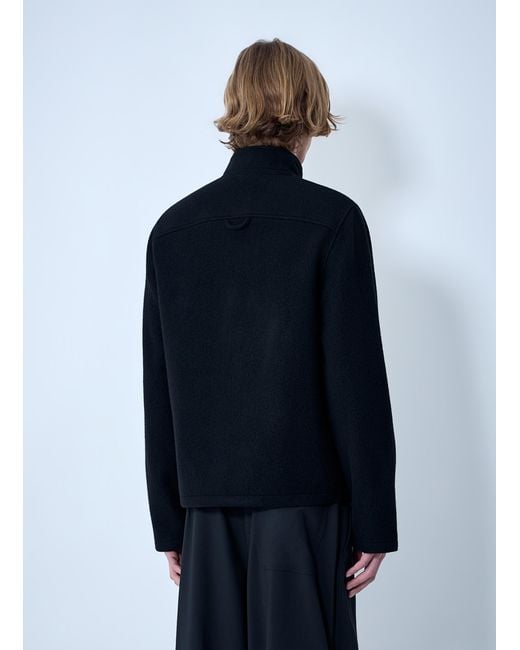 Rier Blue Wool Zip-Up Jacket for men