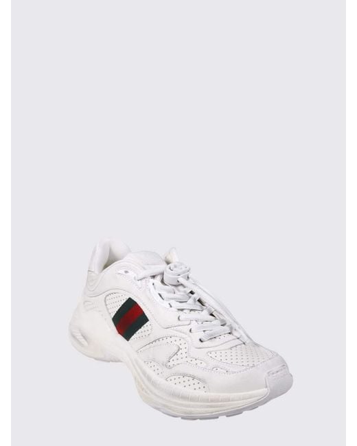 Gucci White 2.0 Perforated Leather Sneakers