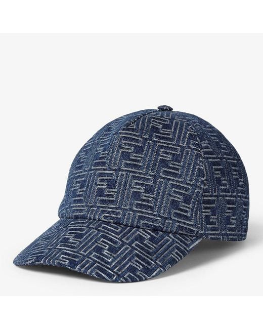 Fendi Blue Baseball Cap for men