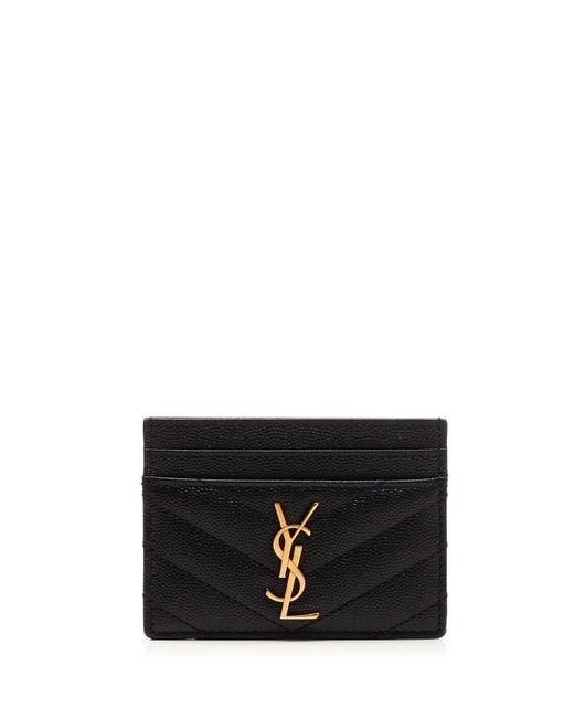 Saint Laurent Black Monogram Card Case