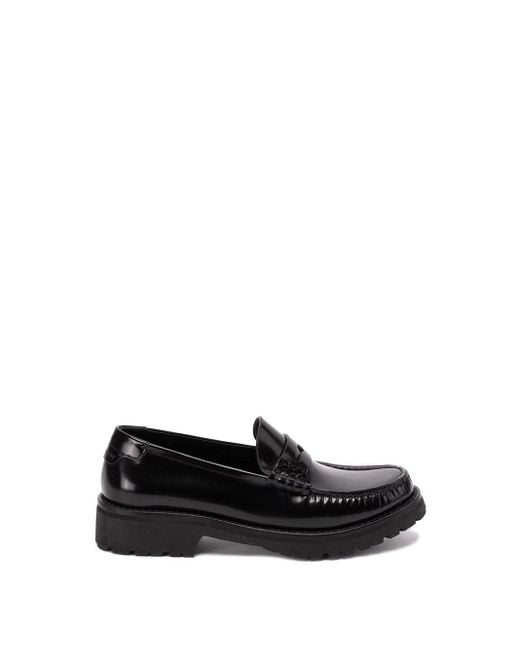 Saint Laurent Black 'Le Loafer' Chunky Penny Slippers